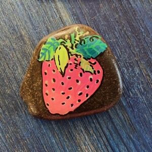 Stephanie Johnson Pink Strawberry Art Stone